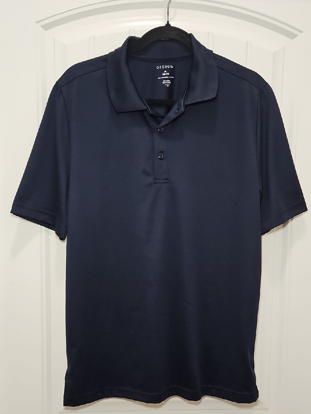 George Short Sleeve Polo Shirt Men's Medium Navy Blue